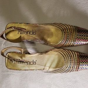 Amanda Multicolored Clear Sling Back Shoe